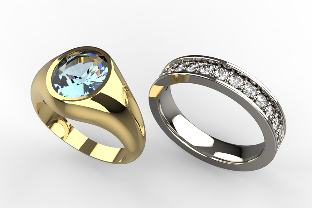 3D rings created in Rhino