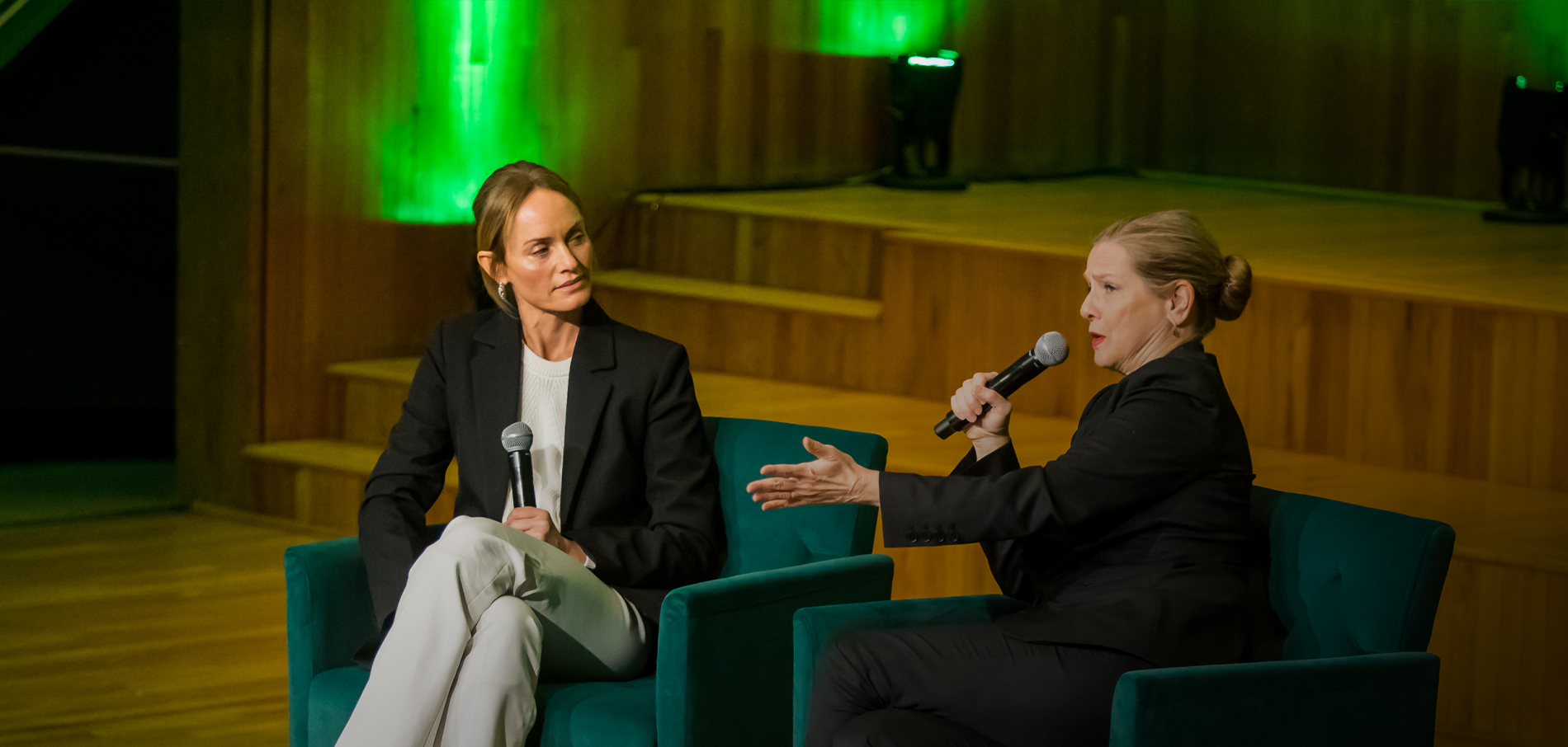 Amber Valetta speaks with Dana Thomas at FIT's Sustainability Conference