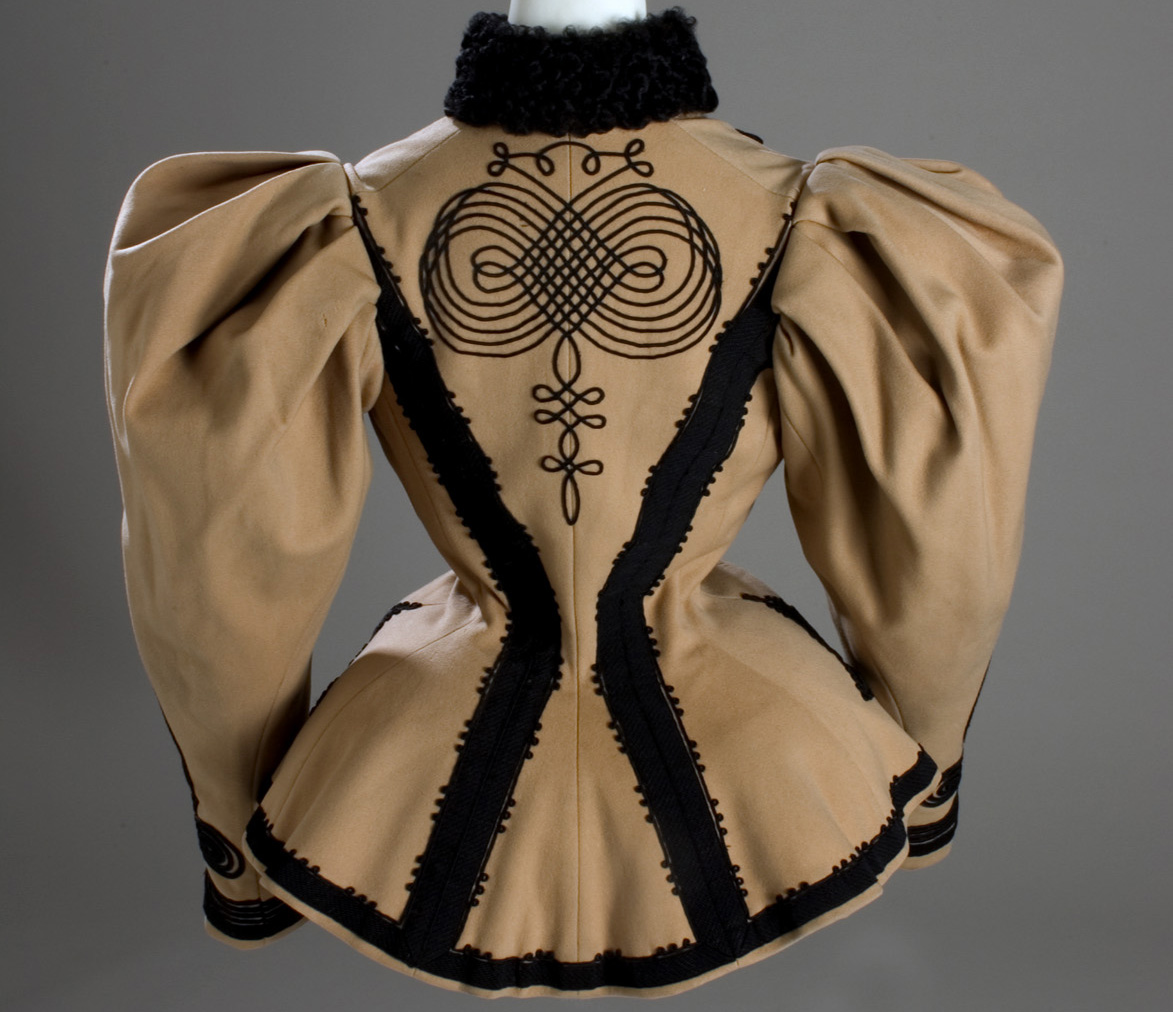 Leg o'mutton-sleeved jacket, c. 1895, France, gift of Joseph S. Simms